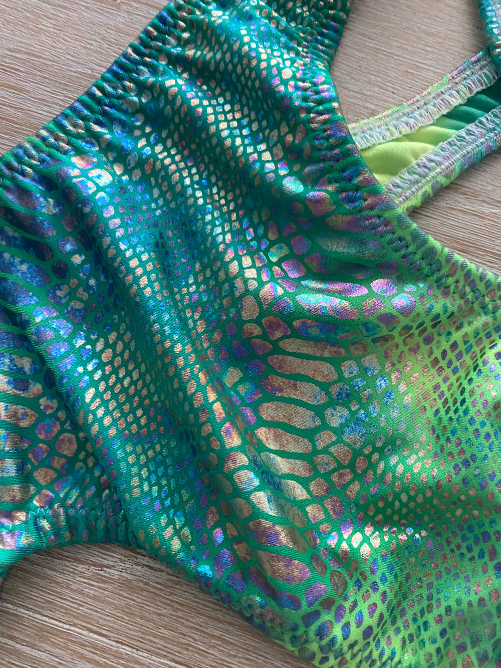 Green Holographic Snakeskin Lola Suit (8)