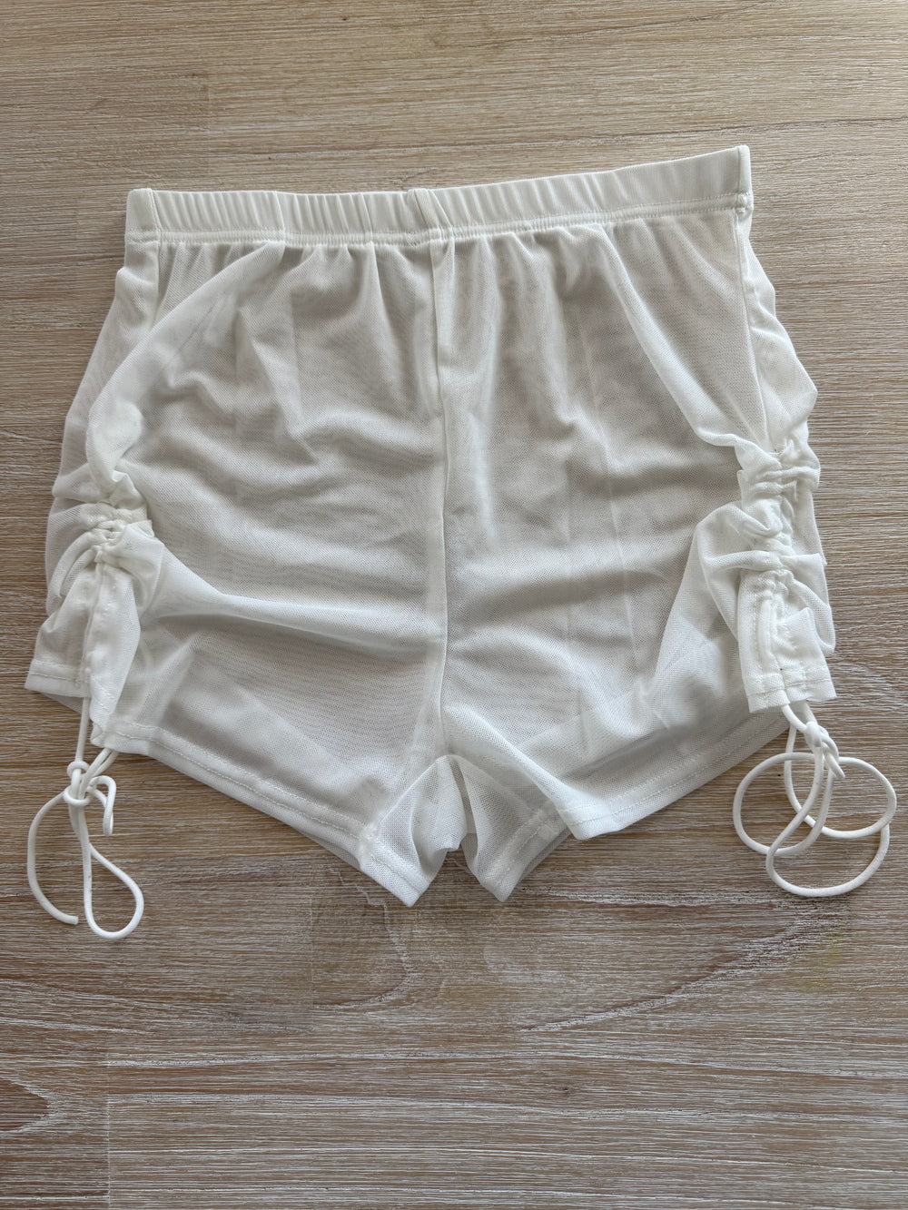 White Mesh Shorts