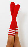 Red Sporty Socks