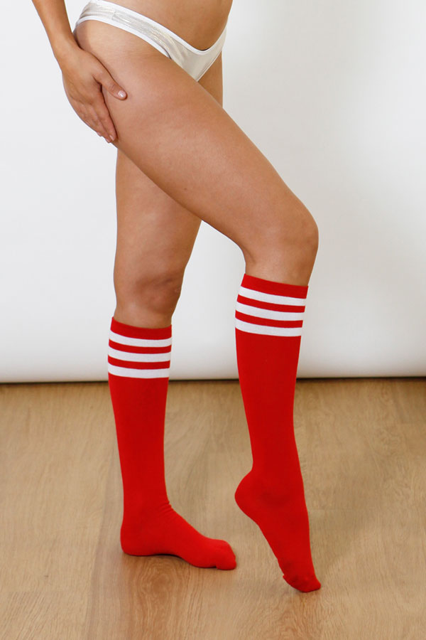 Red Sporty Socks